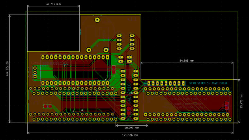 A800XL PCB layout v.1.1