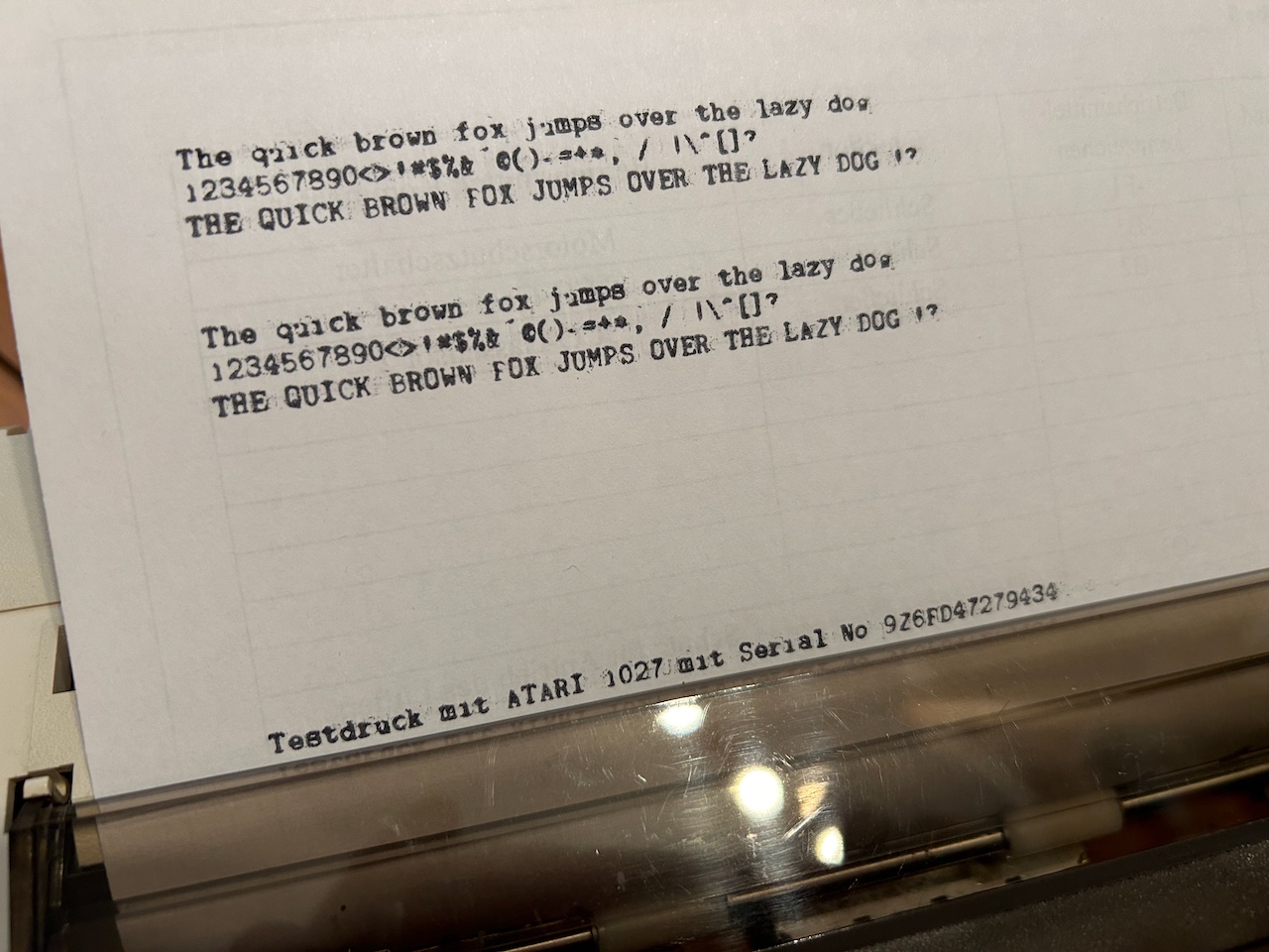 Drucker läuft.