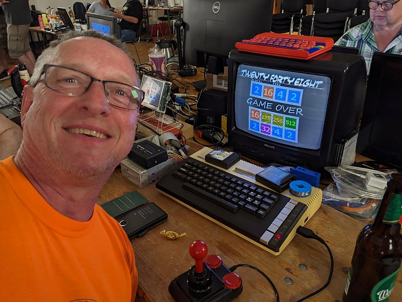 Dieter beim Spiel Twenty Forty Eight