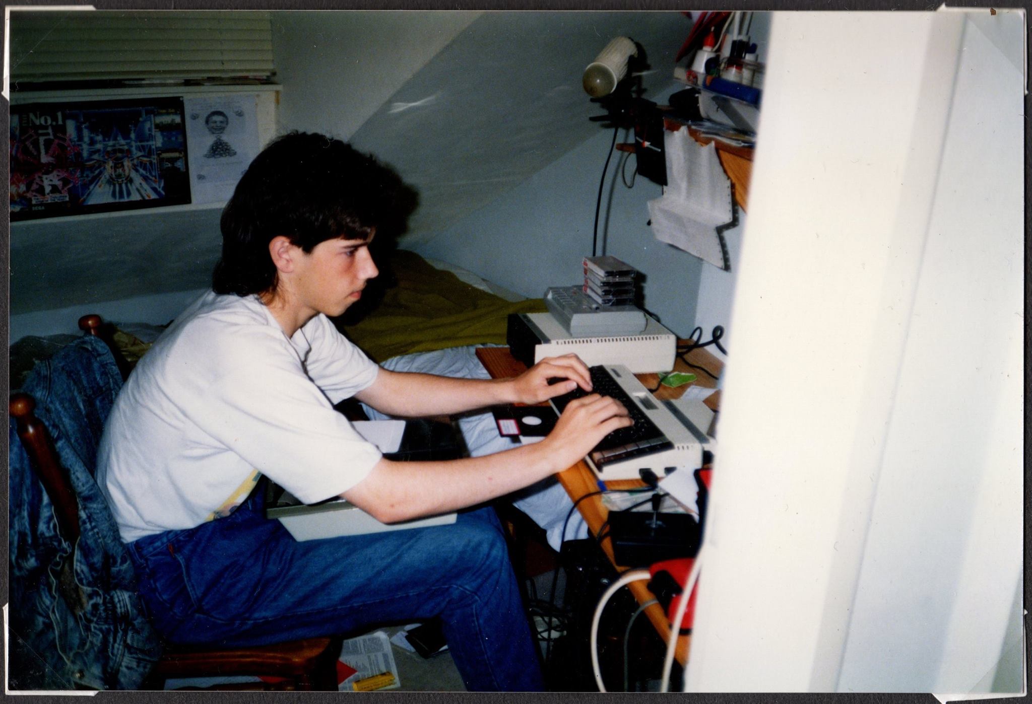 Ich und meiner Atari 600XL (1987 oder 1988)