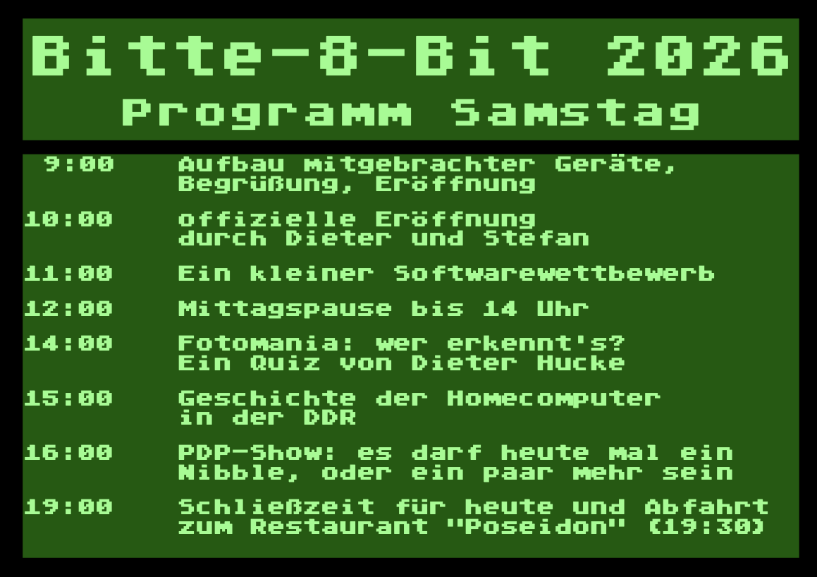 Programm Samstag