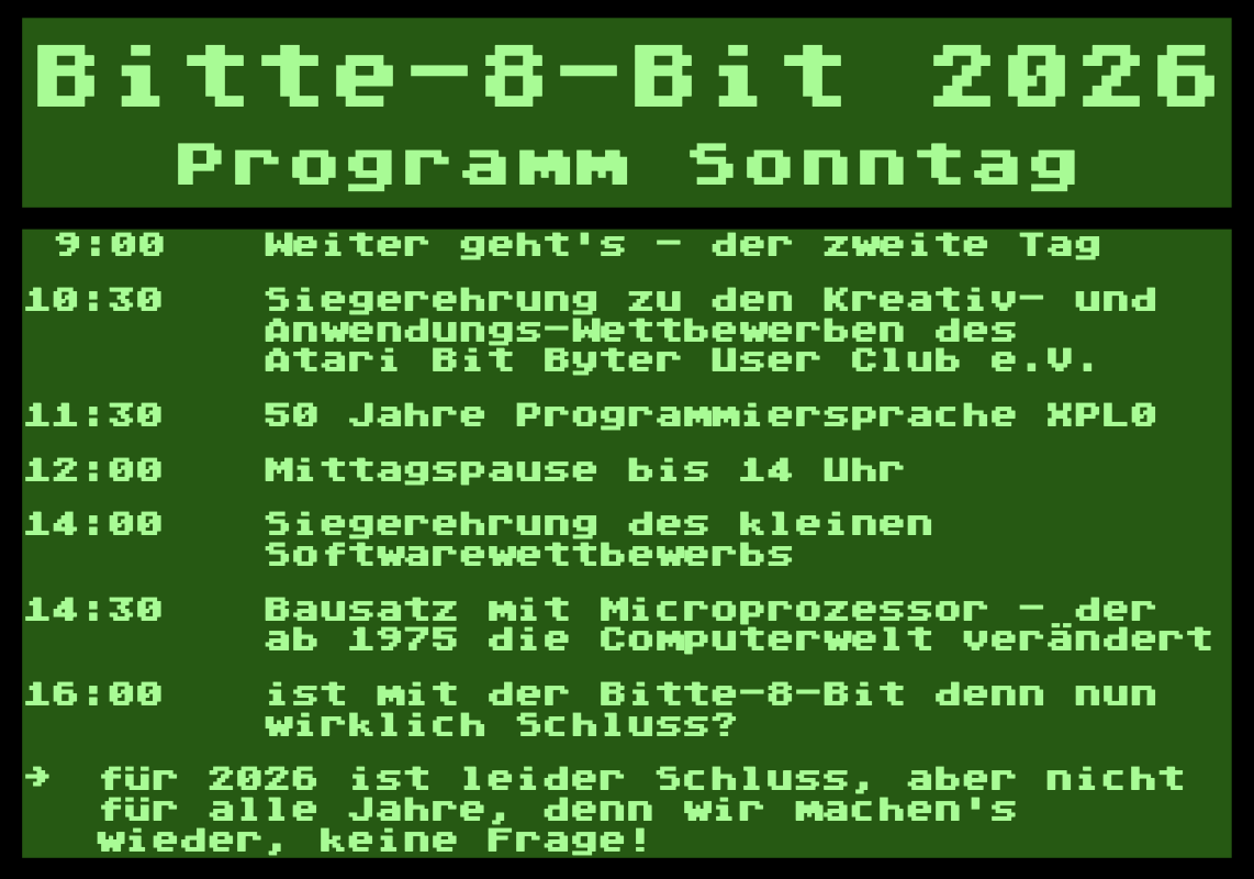 Programm Sonntag