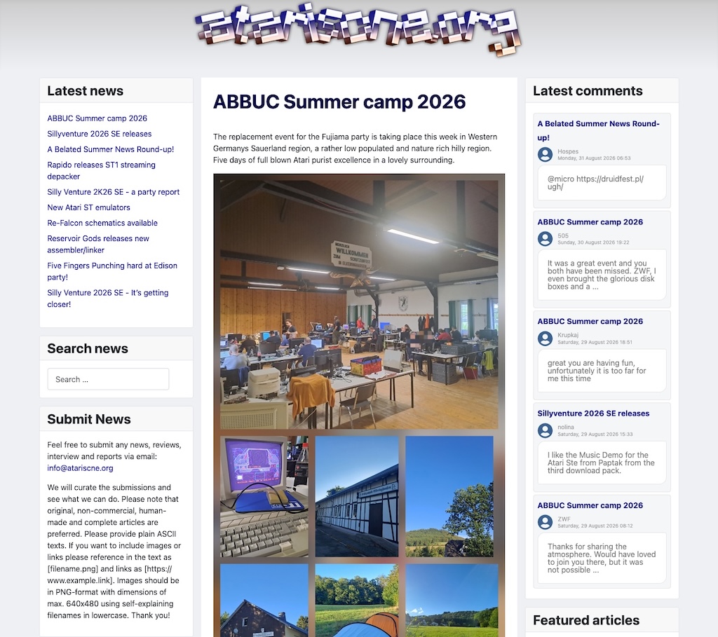 Bericht auf AtariScne vom Summer Camp mit Bildern