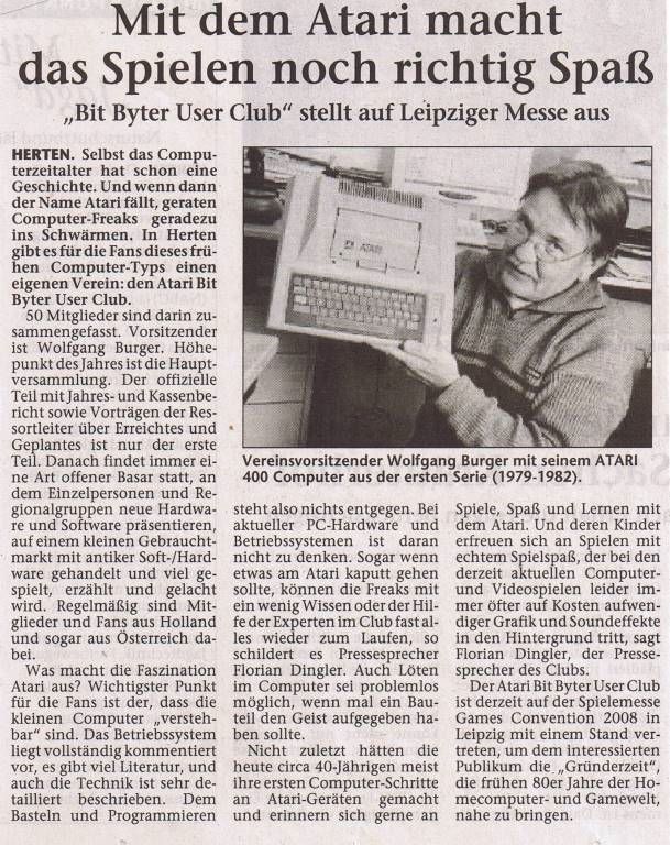 Hertener Allgemeine Zeitung am 21.08.2008